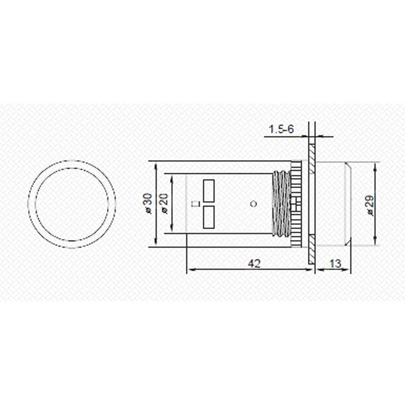 Кнопка EB22 возвратная красн. NO+NC 230 В Rexant 36-5530