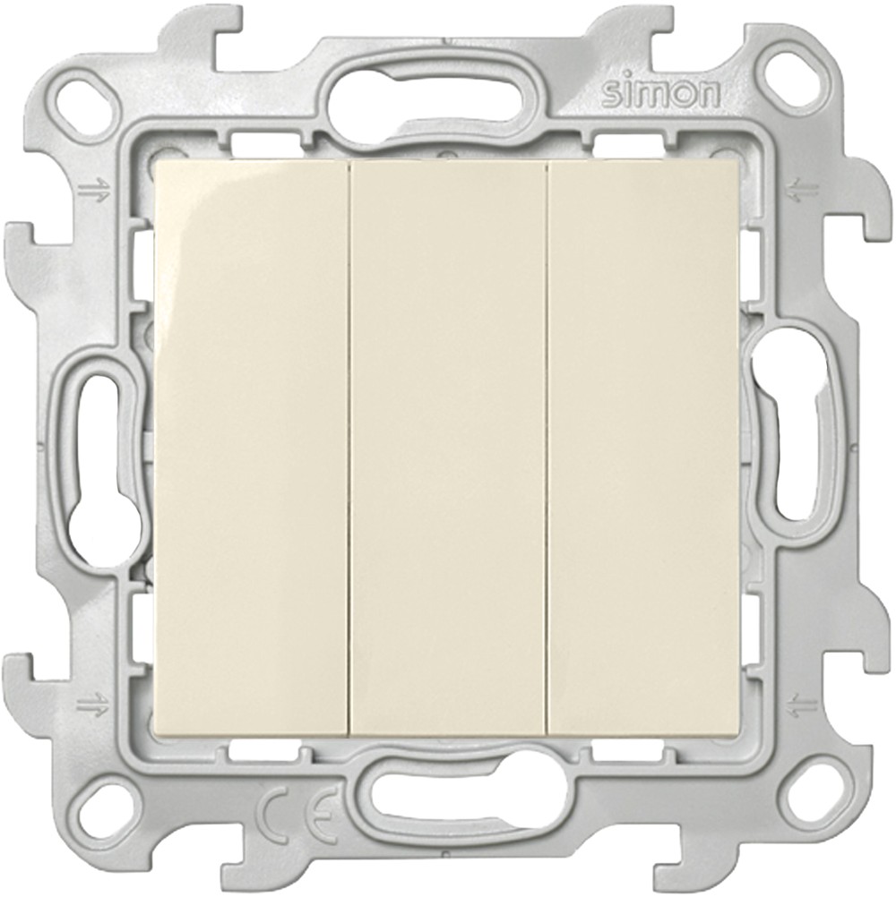 Трехклавишный выключатель Simon SIMON 24 HARMONIE, 2500 Вт, слоновая кость, 2450391-031