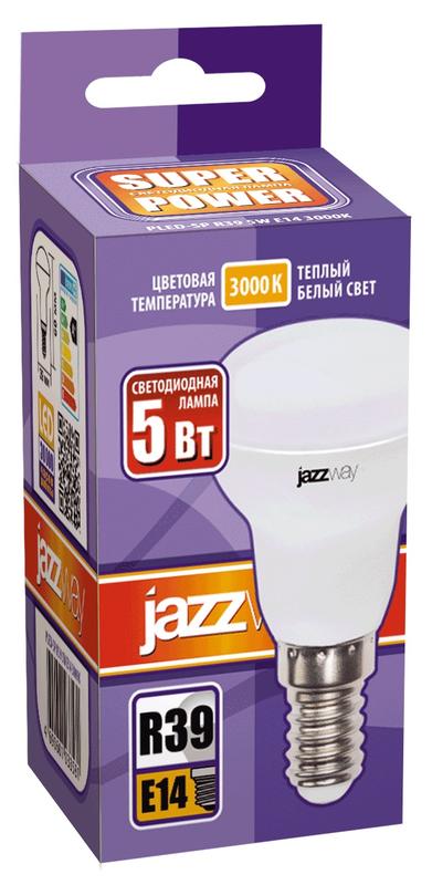 Лампа светодиодная PLED-SP 5Вт R39 3000К тепл. бел. E14 400лм 230В JazzWay 1033581