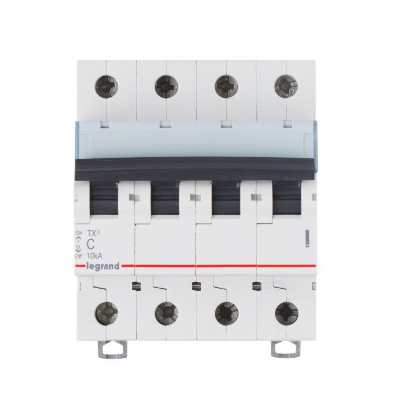 Выключатель автоматический модульный 4п B 32А 6кА TX3 6000 4мод. 400В Leg 404017